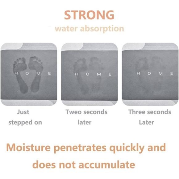 2Pcs Ultra Soft Napa Skin Bath Mat and U-Shaped Toilet Rug, Water Absorbent - Picture 6 of 7